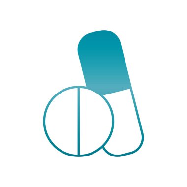 ilaç hapı ve kapsül simgesi, gradyan biçimi