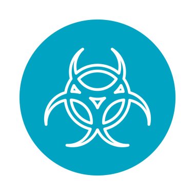 biyolojik tehlike simgesi simgesi, blok biçimi