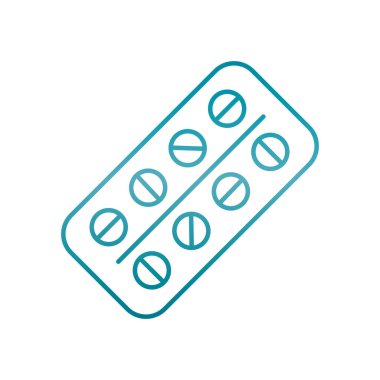 İlaç hapları, su toplaması ikonu, gradyan tarzı