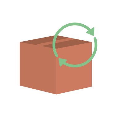 Okları ve kutu simgesini eşzamanla, düz stil