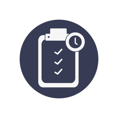 Dağıtım raporu ve saat simgesi içeren pano, blok biçimi