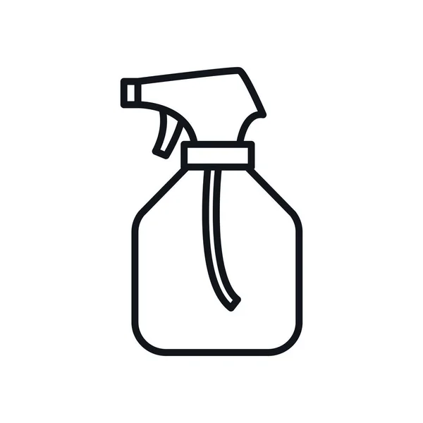 Vaporisateur bouteille ligne style icône vectoriel design — Image vectorielle