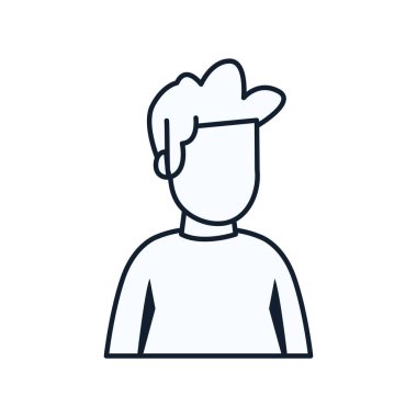 Isolated avatar man line style icon vector design