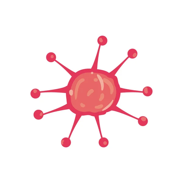 Covid 19 virus de estilo plano icono de diseño de vectores — Archivo Imágenes Vectoriales