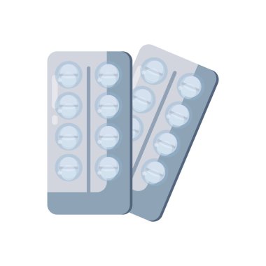 İlaç tabletleri düz biçim vektör tasarımı