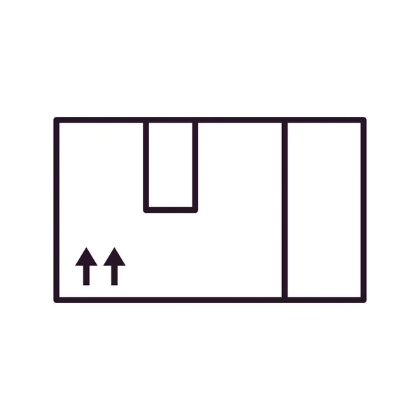 纸盒图标,线条风格 — 图库矢量图片
