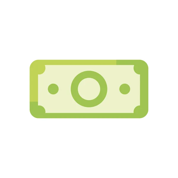 Pengar räkningar ikon, platt stil — Stock vektor