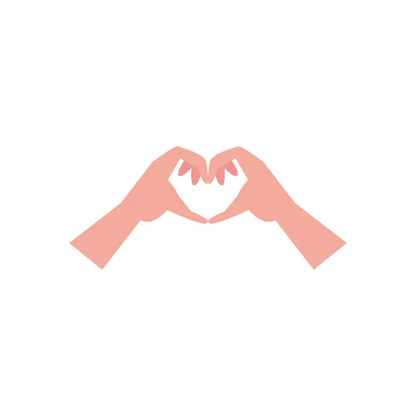 慈善捐赠概念，手工制作心形图标，平面风格 — 图库矢量图片
