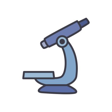 mikroskop simgesi, düz biçim