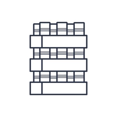 Bağış konsepti, ilaç şişesi yığını, çizgi tarzı.