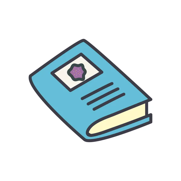 Ikona knihy, ikona plochého stylu — Stockový vektor