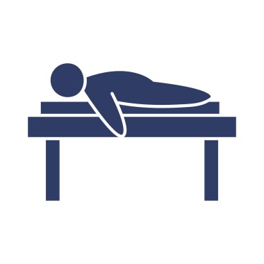 Sedyede yatan bir adam, sıra şeklinde.