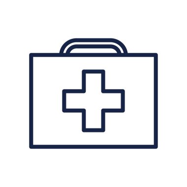 İlk yardım kutusu simgesi, satır biçimi