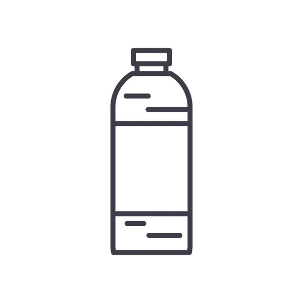 Icono de botella de agua, estilo de línea — Vector de stock