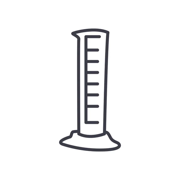 Icono del cilindro de medición, estilo de línea — Archivo Imágenes Vectoriales