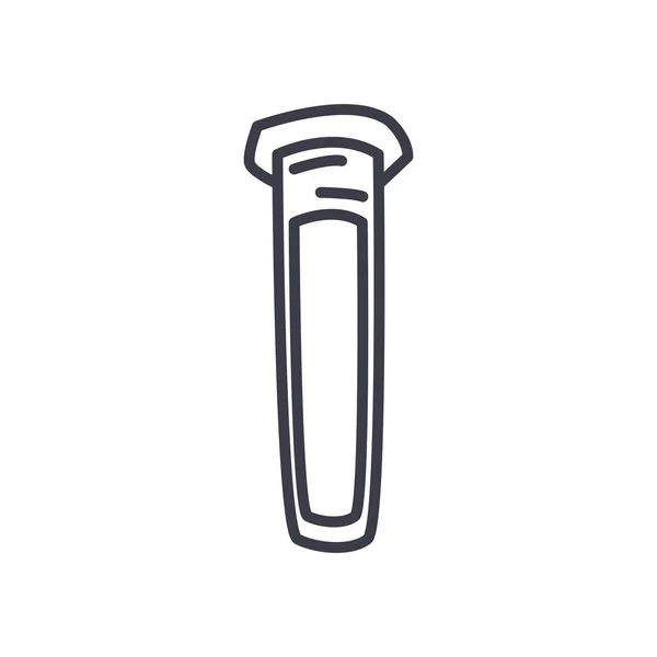 Zkušební trubice ikona, plochý styl — Stockový vektor