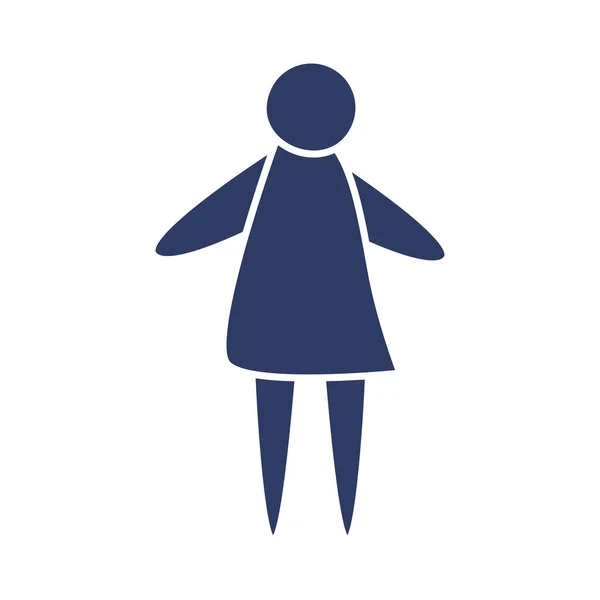 Pictogram woman standing icon, gradient style — Stock Vector