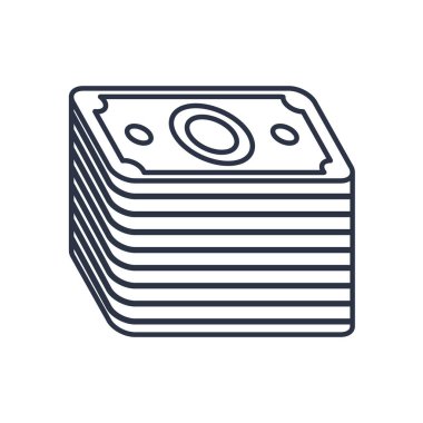 Bir tomar banknot simgesi, satır biçimi