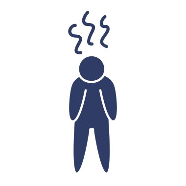 Ateş ikonlu pictogram adam, satır biçimi