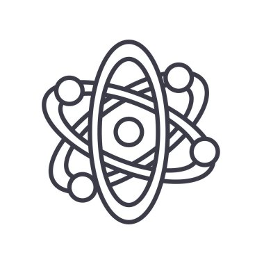 Bilim atomu simgesi, satır biçimi