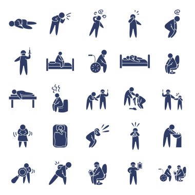 pictogram kişi simgesi seti, satır biçimi