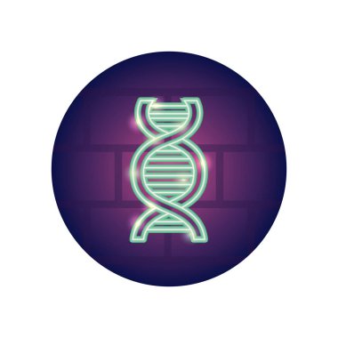 DNA zinciri simgesi, neon biçimi
