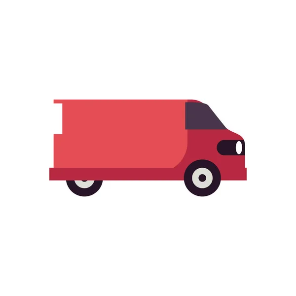 Snelle levering concept, levering van bestelwagen pictogram, platte stijl — Stockvector