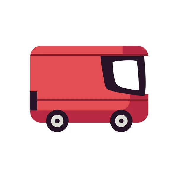 Conceito de entrega rápida, ícone de van de entrega, estilo plano — Vetor de Stock