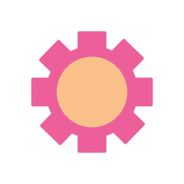 dişli tekerlek simgesi, düz stil