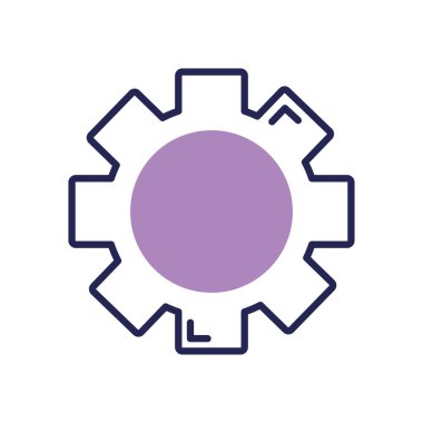 dişli tekerlek simgesi, çizgi renk biçimi