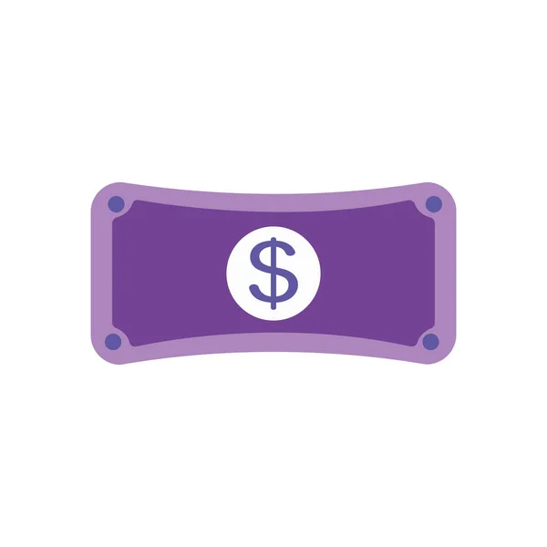 Money bill icon, flat style — Stock Vector
