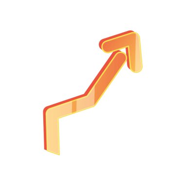 altın yükselen finansal ok simgesi, ayrıntılı biçim