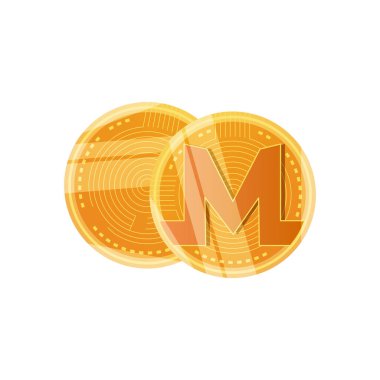 Monero kripto sikkeleri simgesi, ayrıntılı biçim