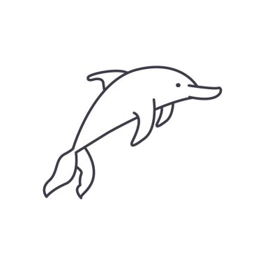 Yunus hayvan simgesi, çizgi biçimi