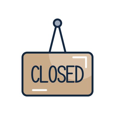 finansal bozulma kavramı, kapalı işaret simgesi renk biçimi