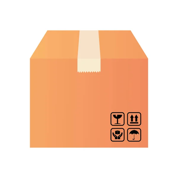 Box-Symbol, detaillierter Stil — Stockvektor