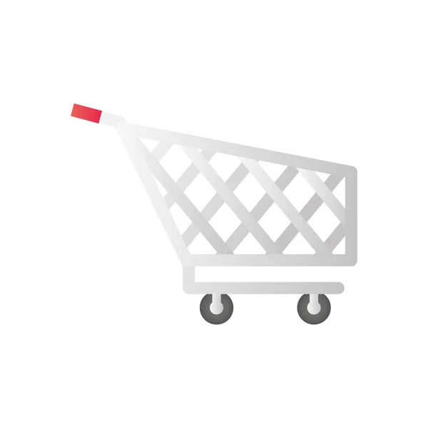 Shopping online concept, shopping cart icon, detailed style — Stock Vector