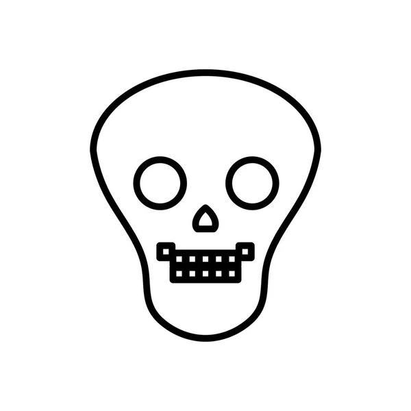 Totenkopf-Symbol, Linienstil — Stockvektor