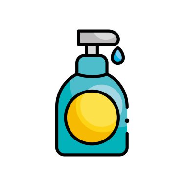 Antibakteriyel jel şişe simgesi, çizgi rengi