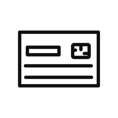 Kredi kartı simgesi, satır biçimi
