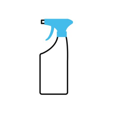 Temizleme spreyi simgesi, yarı renk, yarı çizgi biçimi