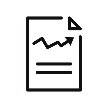 finansal rapor belgesi simgesi, satır biçimi