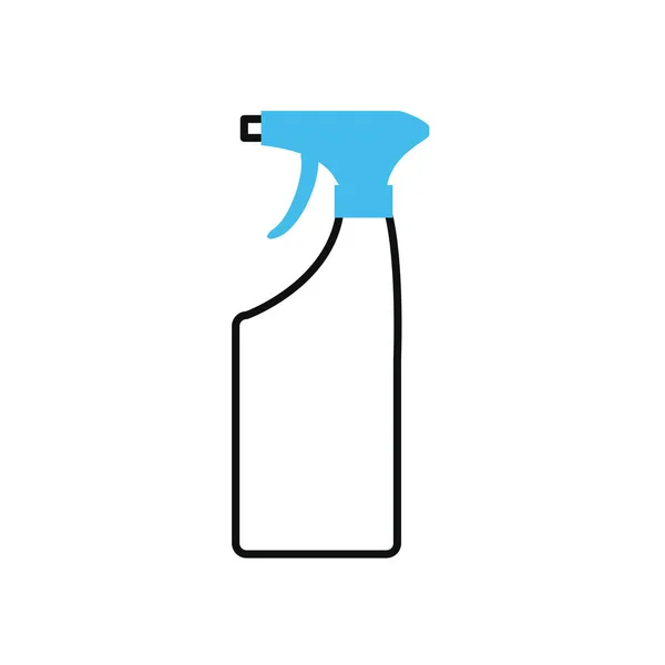 Ícone de garrafa de spray de limpeza, meia cor meia linha estilo — Vetor de Stock