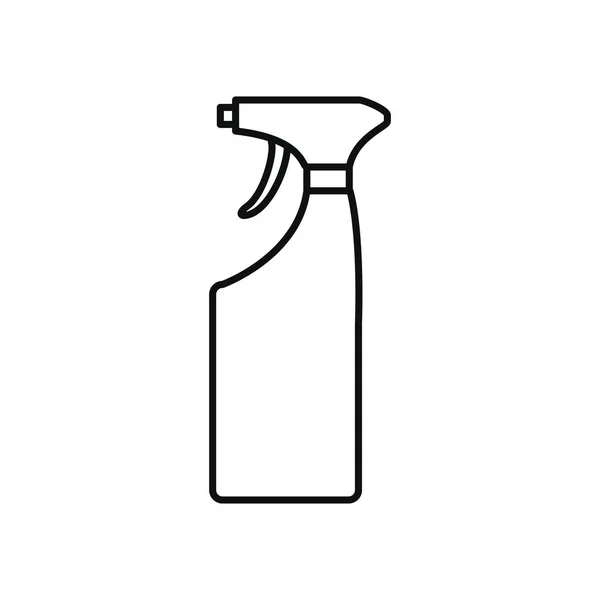 Membersihkan ikon botol semprotan, gaya baris - Stok Vektor