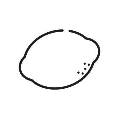 meyve ve sebze konsepti, limon simgesi, çizgi biçimi