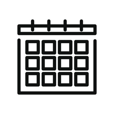 Takvim planlayıcı simgesi, satır biçimi