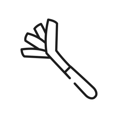 sebze ve meyve konsepti, taze soğan ikonu, çizgi tarzı