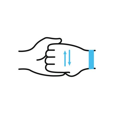 El temizleme jest simgesi, yarı renk yarı çizgi biçimi