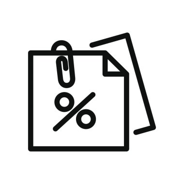 Yüzdelik sembollü yapışkan notlar, satır biçimi