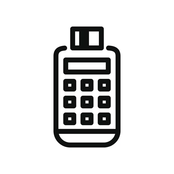 Datafone-Gerät-Symbol, Zeilenstil — Stockvektor